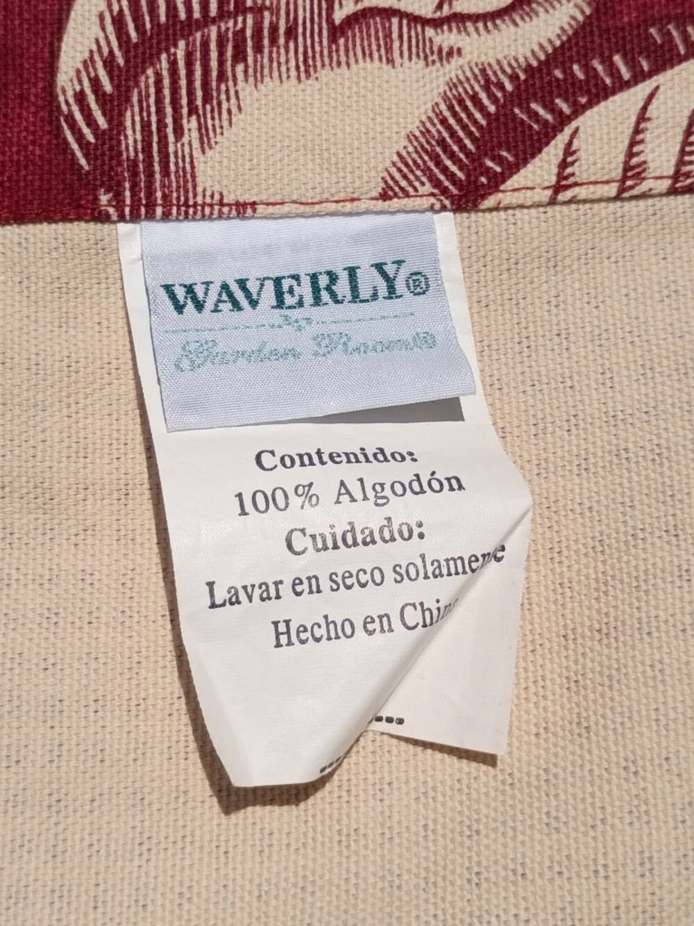Set of 3 Waverly Garden Room Curtain Valances Ascot Red Gingham Fruit and Floral